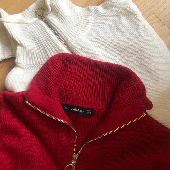 *SOLD* Red Quarter Zip Sweater - Picture 8 of 8